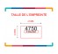  Tampon encreur Trodat complet Dateur Printy 4750 Formule + date bicolore "Saisi le …par..."