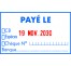 Tampon Payé le / par