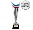 Coupe 100% métal argent bleu blanc rouge