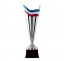 Coupe 100% métal argent bleu blanc rouge