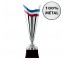 Coupe 100% métal argent bleu blanc rouge