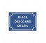 Plaque de rue humoristique en alu " Place des 20 ans de "