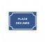 Plaque de rue humoristique en alu " Place des amis "