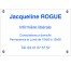 Plaque professionnelle gravée en plexi incolore, texte bleu