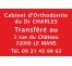 Plaque de transfert provisoire, fond rouge, texte gravé blanc