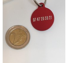 Médaille en alu de couleur rouge