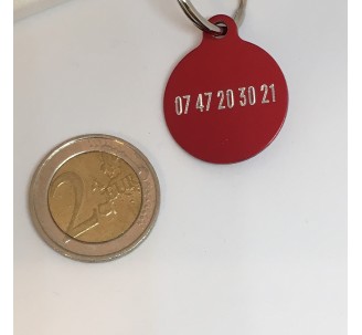 Médaille en alu de couleur rouge