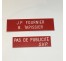Plaque boîte aux lettres, fond rouge texte gravé blanc