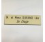 Plaque boîte aux lettres, fond beige texte gravé noir