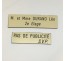 Plaque boîte aux lettres, fond beige texte gravé noir