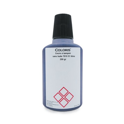 Encres standards pour tampons 250ml ref 7010 encre bleue
