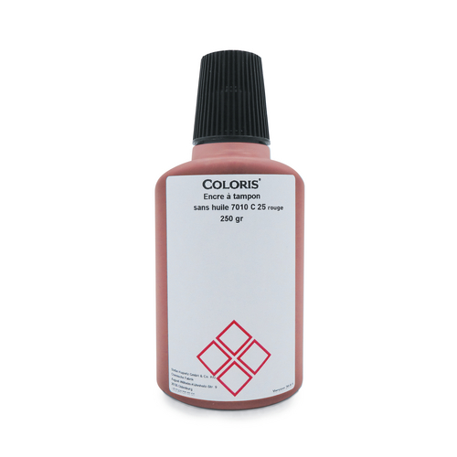 Encres standards pour tampons 250ml ref 7010 encre rouge