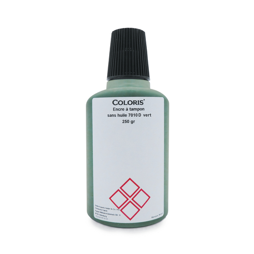 Encres standards pour tampons 250ml ref 7010 encre verte